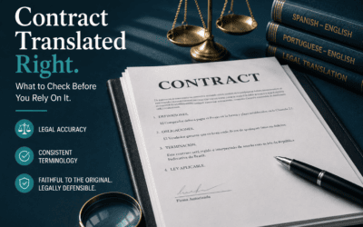 Getting a Spanish or Portuguese Contract Translated to English? What to Check Before You Rely On It